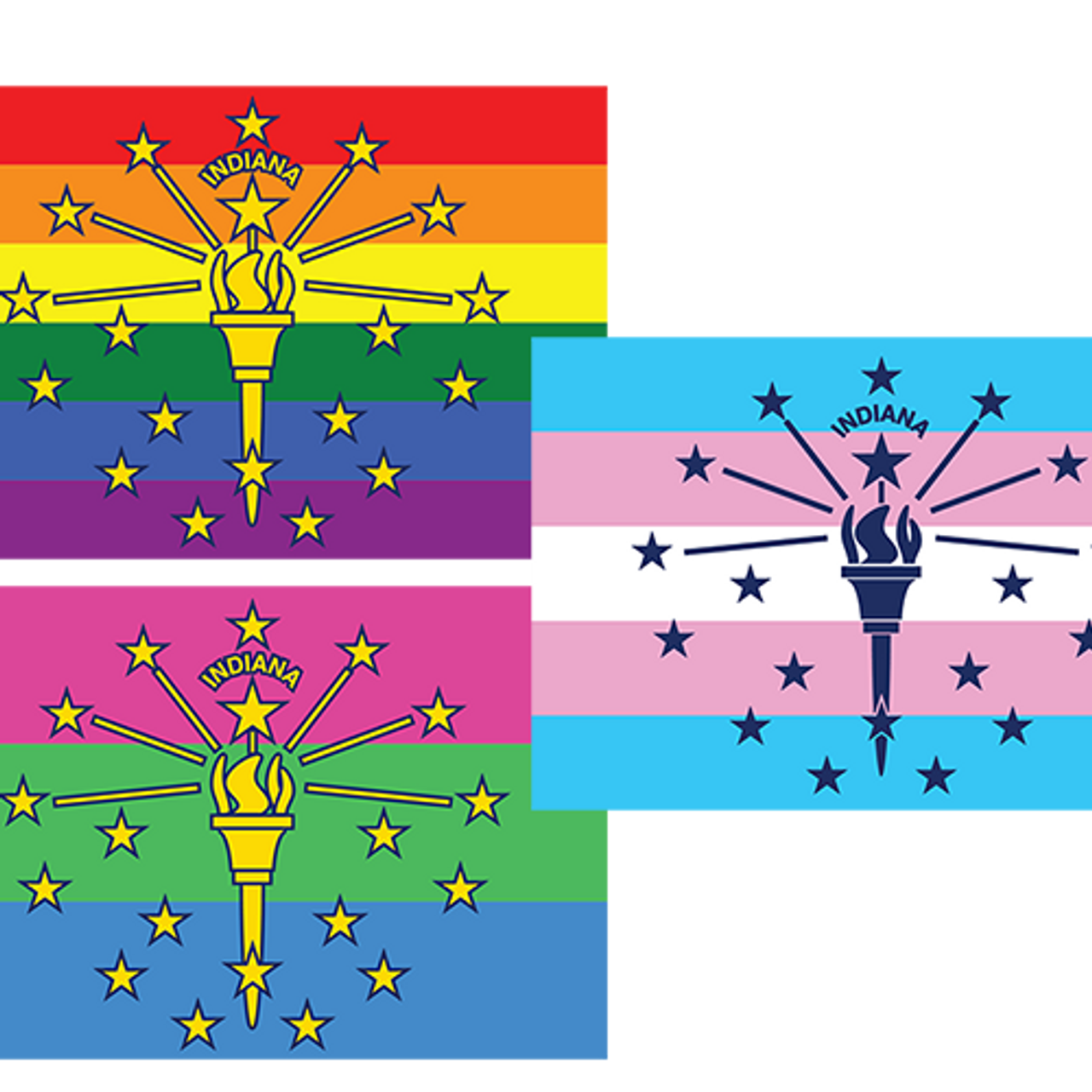 Indiana LGBTQIA+ Flags